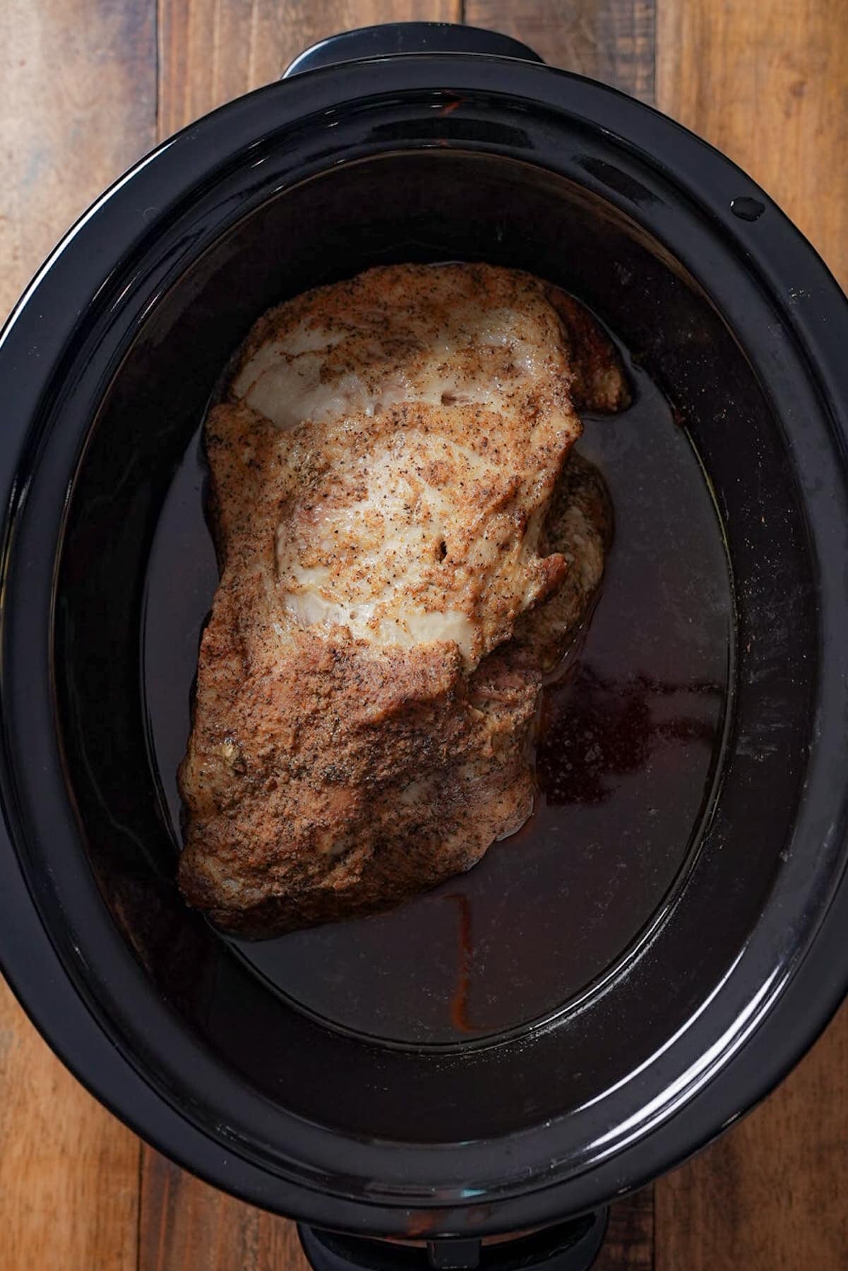 Pork butt in slow cooker insert