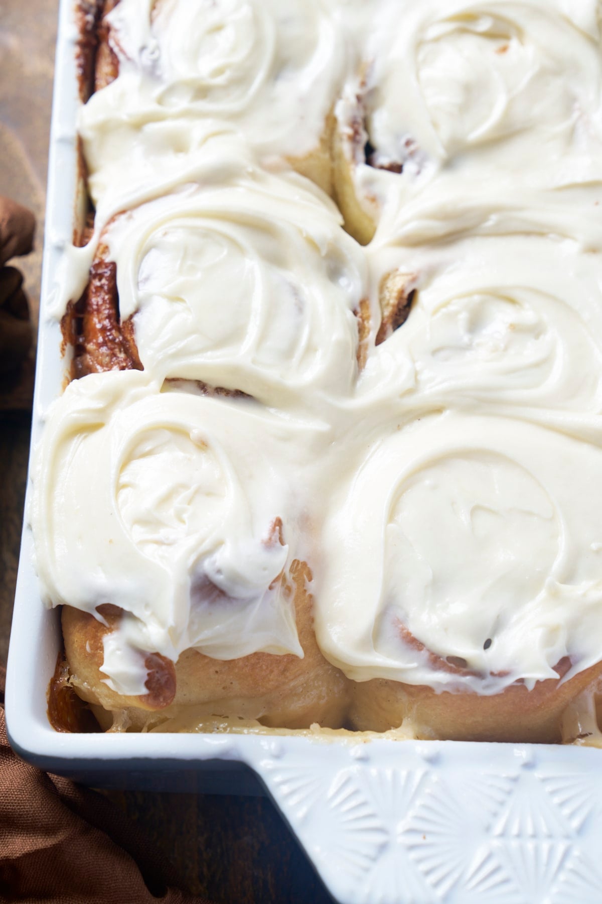 cinnamon rolls in baking pan