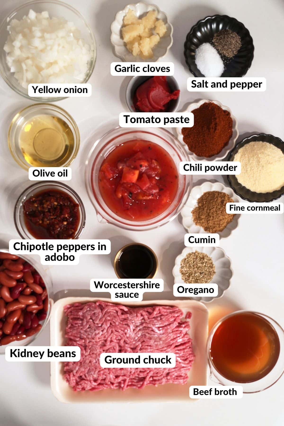 ingredients for beef chili